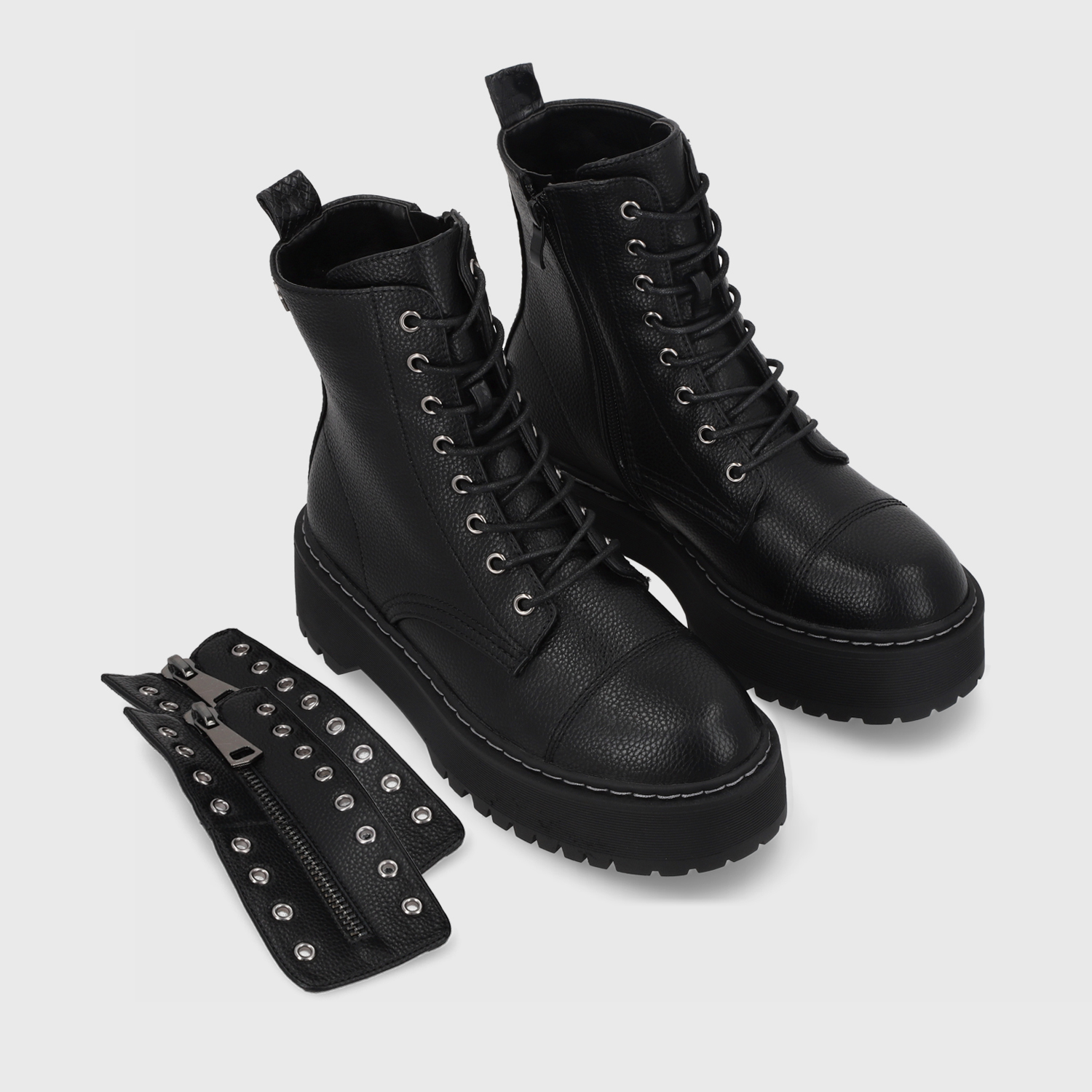 BOTÍN MUJER NEGRO PLATAFORMA 45762 CASUAL - 9