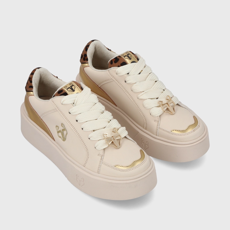 ZAPATILLA BEIGE MUJER 43046 - 4