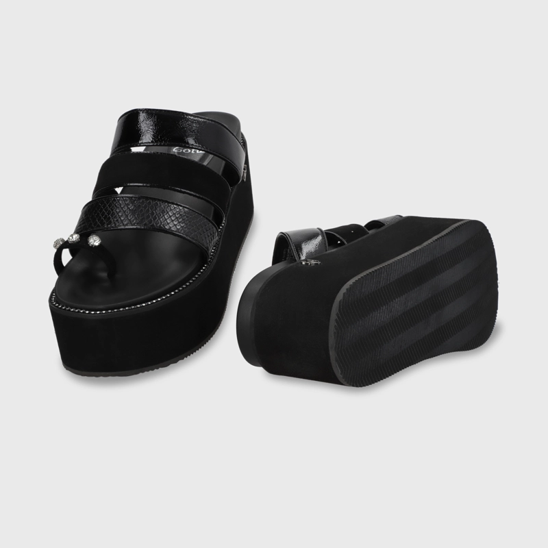 ZAPATILLA PLATAFORMA NEGRA MUJER 38562 - 7