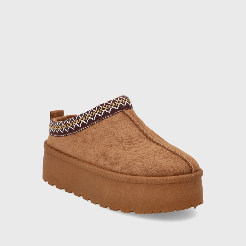 PANTUFLA MUJER GOTTA MICROFIBRA CAMEL PLATAFORMA 48112 - 3