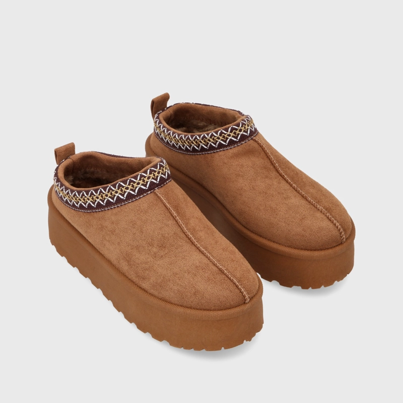 PANTUFLA MUJER GOTTA MICROFIBRA CAMEL PLATAFORMA 48112 - 4