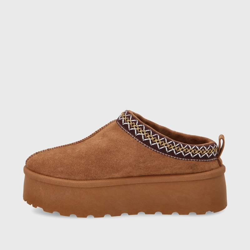 PANTUFLA MUJER GOTTA MICROFIBRA CAMEL PLATAFORMA 48112 - 5