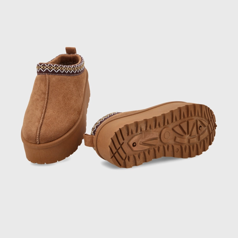 PANTUFLA MUJER GOTTA MICROFIBRA CAMEL PLATAFORMA 48112 - 8