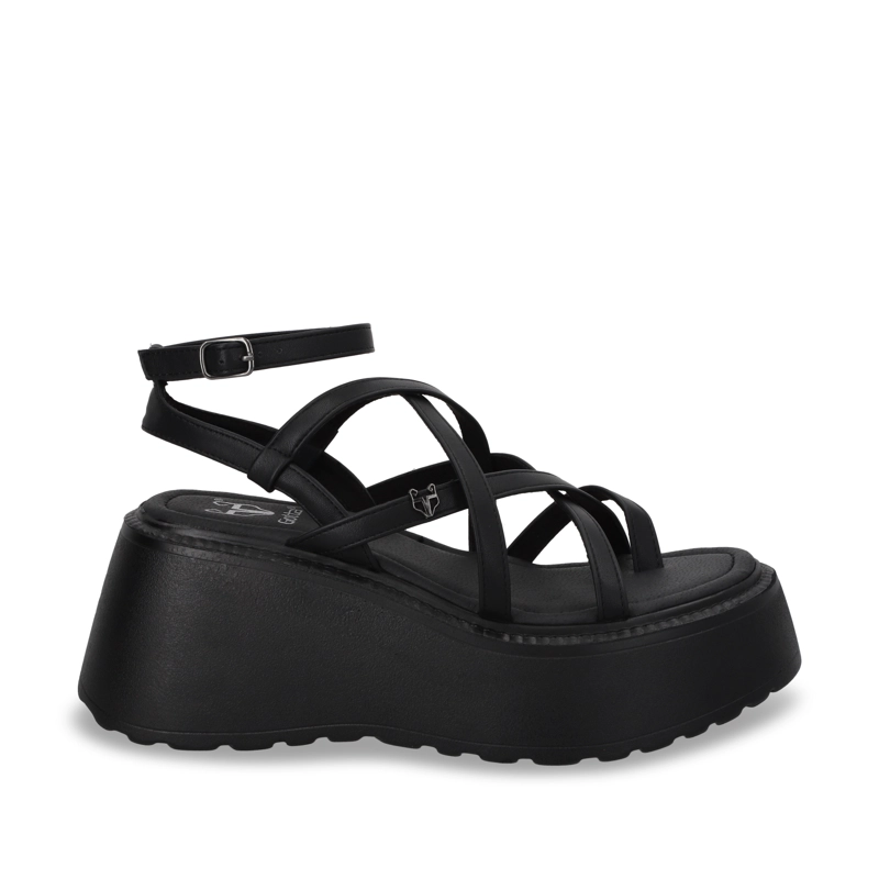 SANDALIA PLATAFORMA NEGRA MUJER GOTTA 53722 - 1