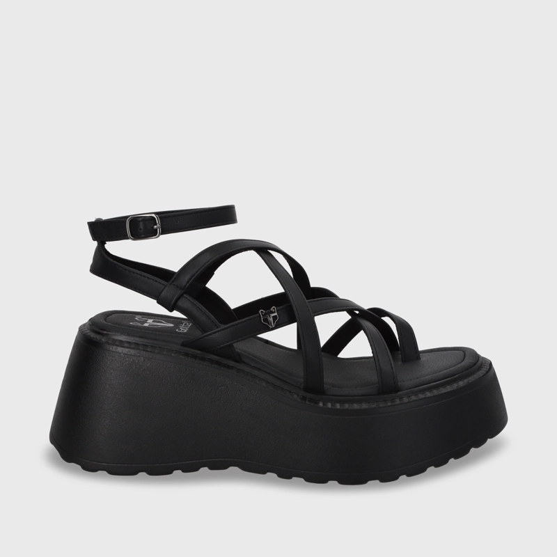 SANDALIA PLATAFORMA NEGRA MUJER GOTTA 53722 - 2