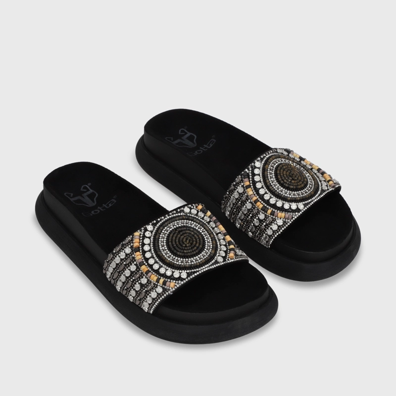 SANDALIA PLANA MUJER GOTTA NEGRA 53704 - 4