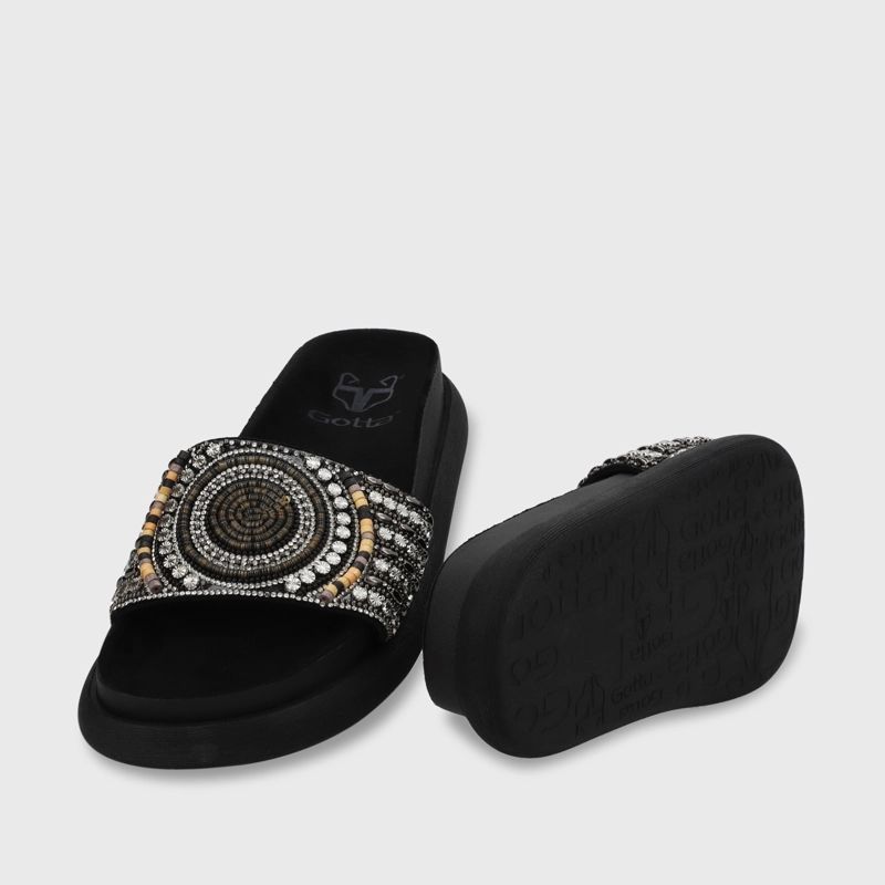 SANDALIA PLANA MUJER GOTTA NEGRA 53704 - 8