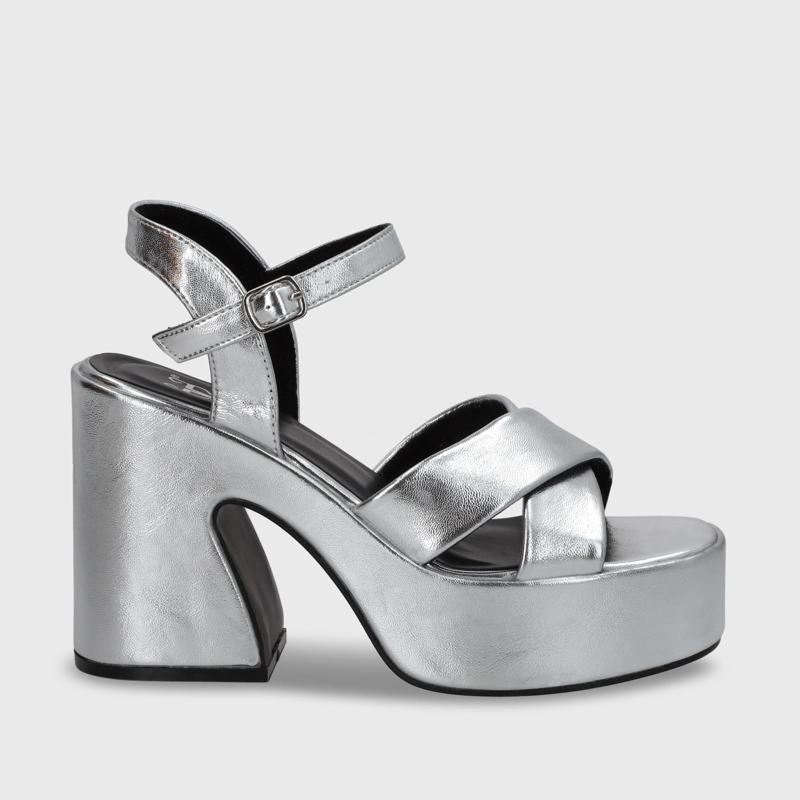 SANDALIA PLATAFORMA MUJER GOTTA PLATEADA 45701 - 2