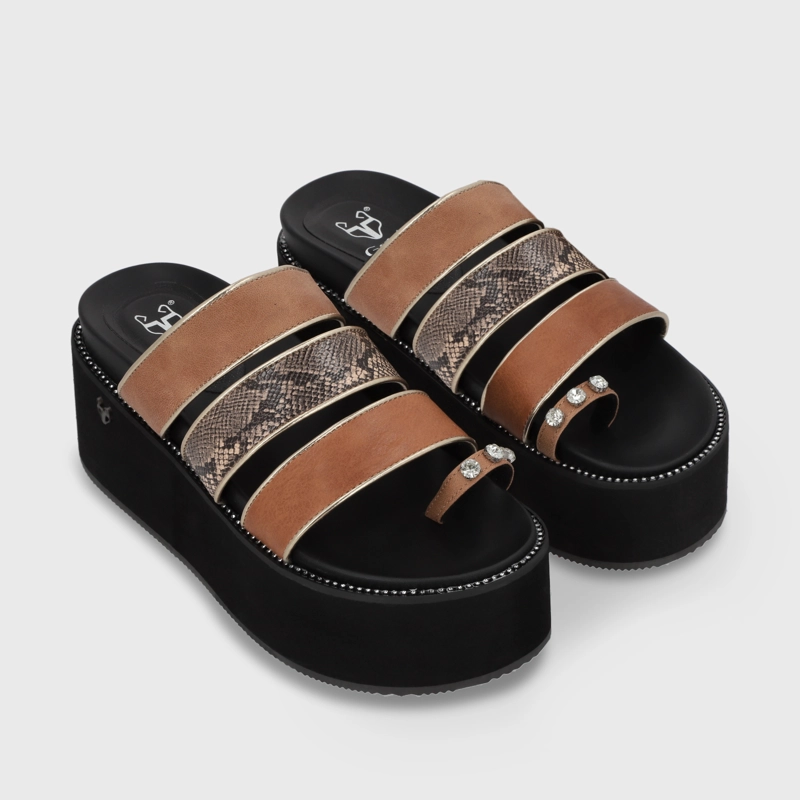 SANDALIA PLATAFORMA MUJER GOTTA BEIGE 15662 - 4