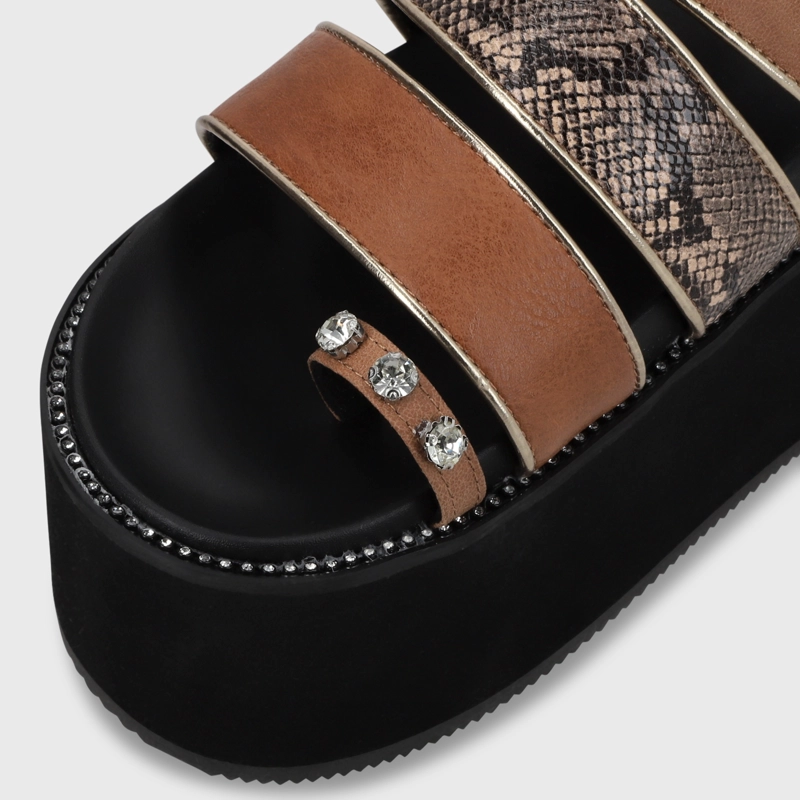 SANDALIA PLATAFORMA MUJER GOTTA BEIGE 15662 - 7