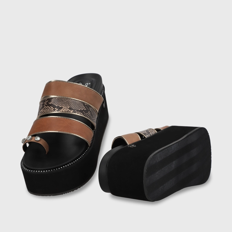 SANDALIA PLATAFORMA MUJER GOTTA BEIGE 15662 - 8
