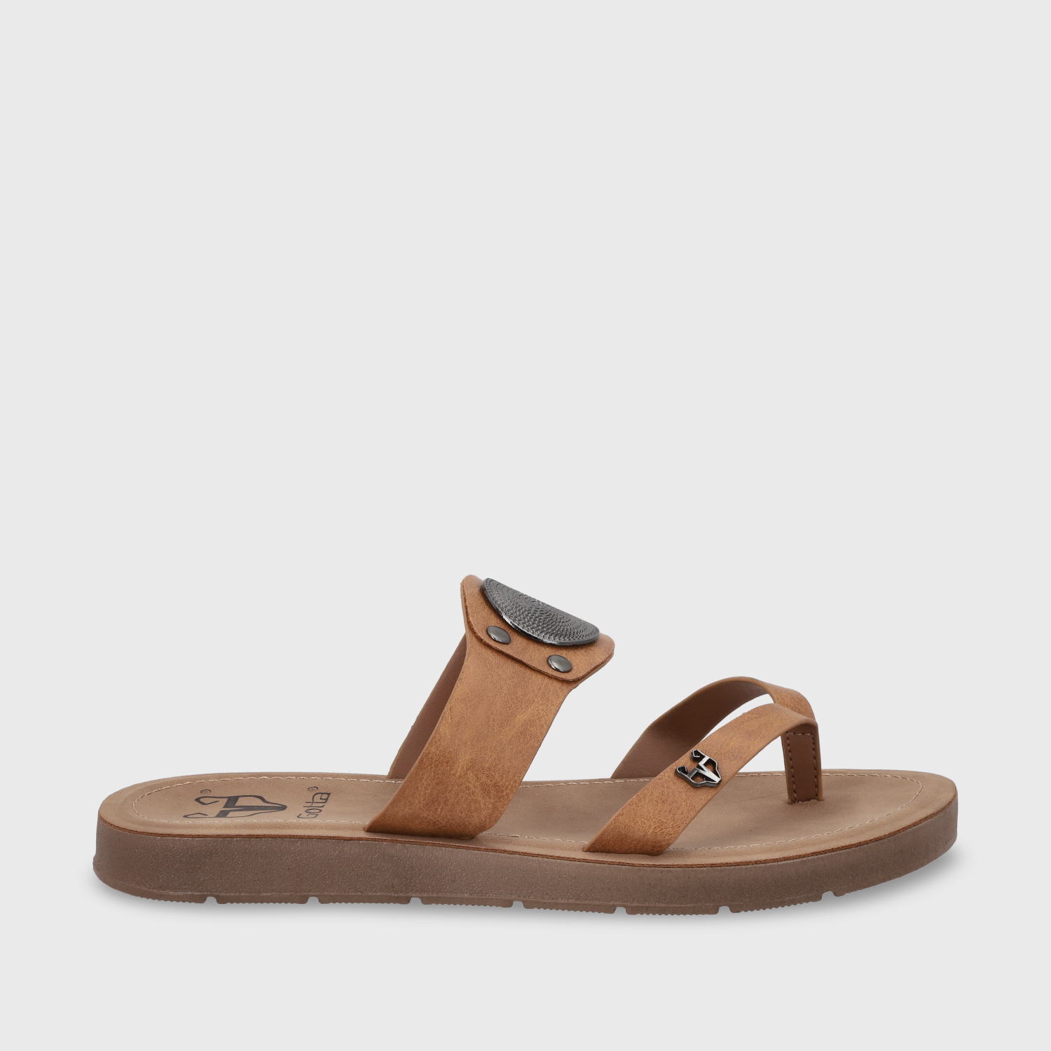 SANDALIA PLANO MUJER GOTTA CAMEL 13256 - 2