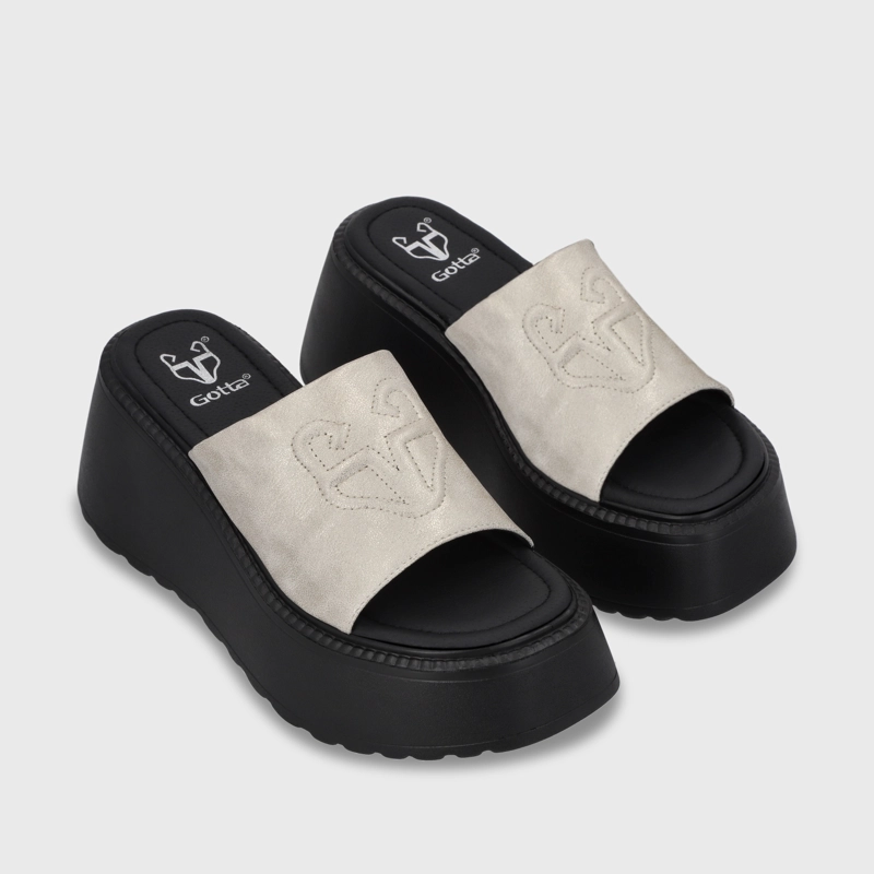 SANDALIA PLATAFORMA DORADA MUJER GOTTA 53720 - 3