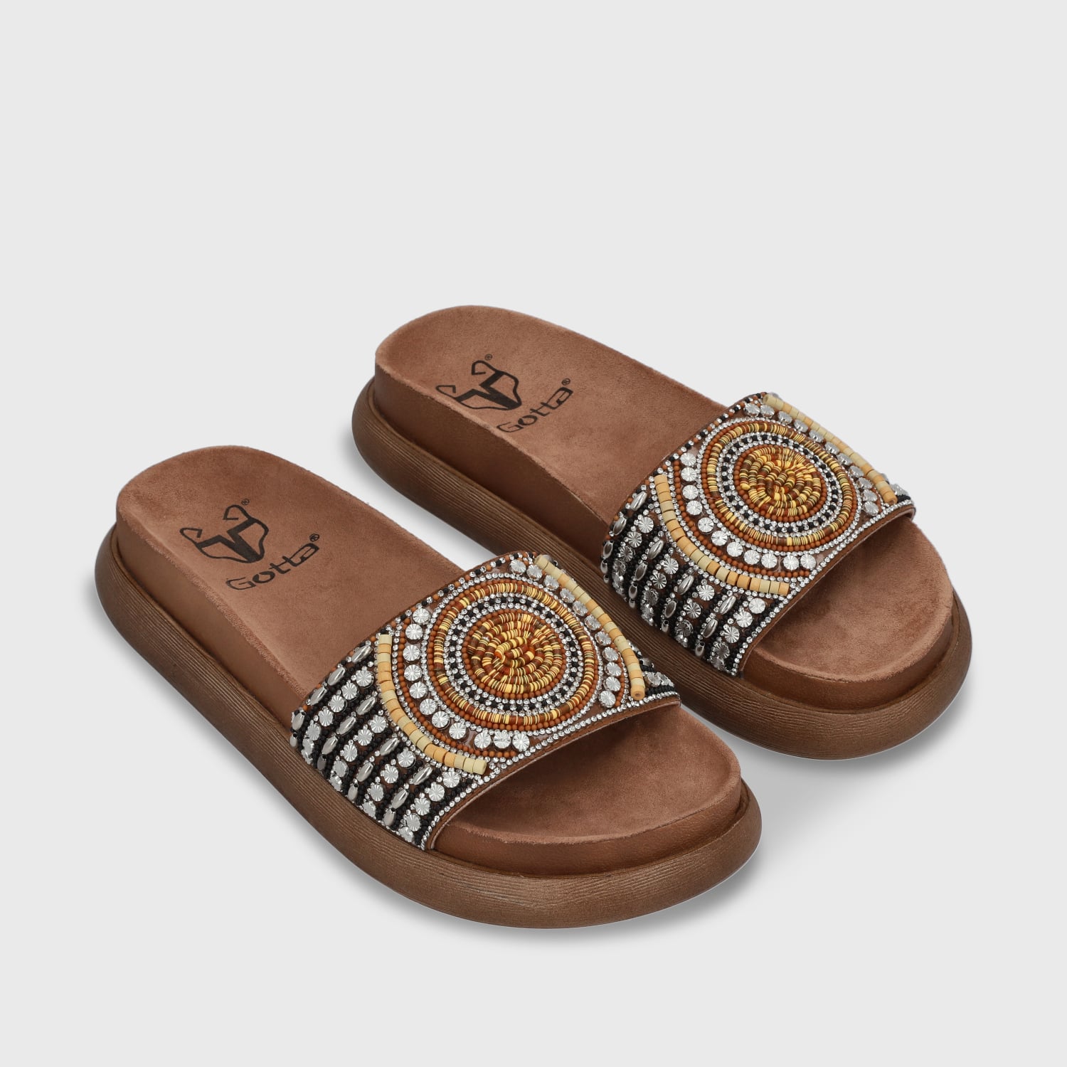 SANDALIA PLANA MUJER GOTTA BEIGE 53704 - 4