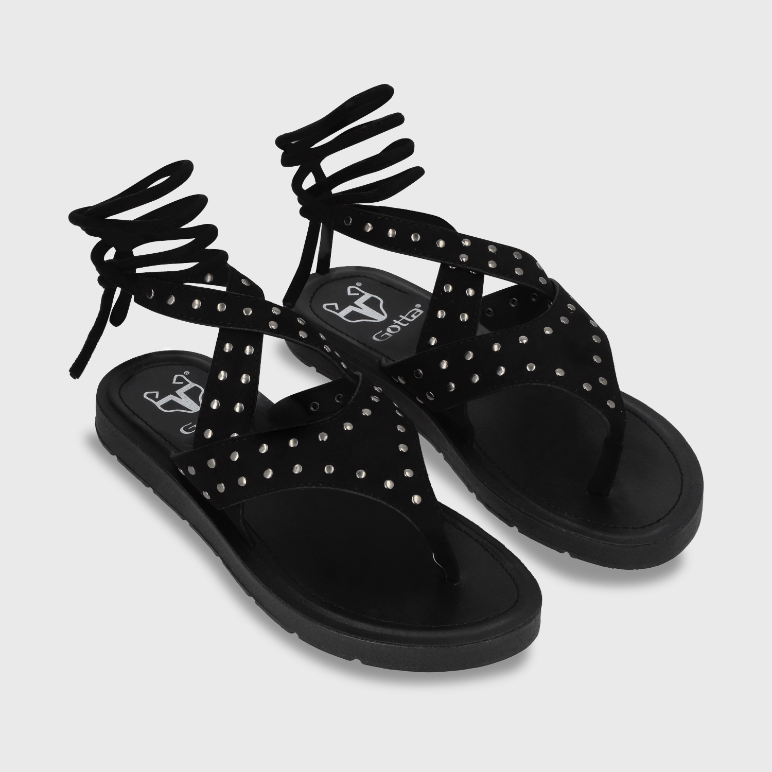 SANDALIA PLANO MUJER GOTTA NEGRO 13257 - 4