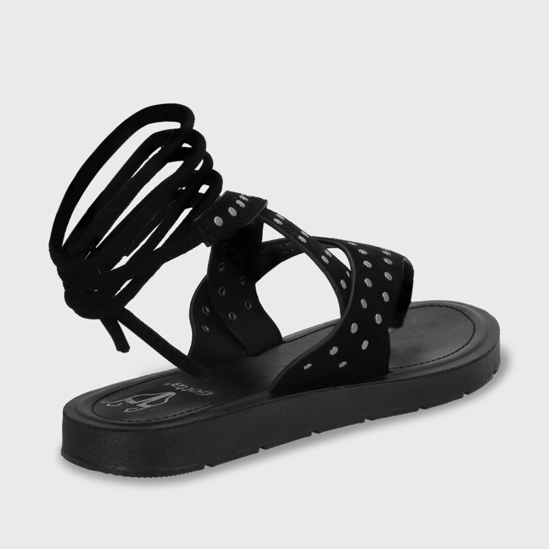 SANDALIA PLANO MUJER GOTTA NEGRO 13257 - 6