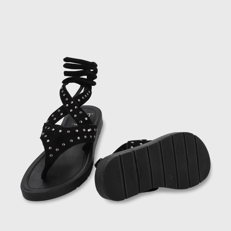 SANDALIA PLANO MUJER GOTTA NEGRO 13257 - 8