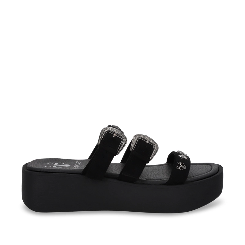 SANDALIA PLATAFORMA NEGRA MUJER GOTTA 53732 - 1