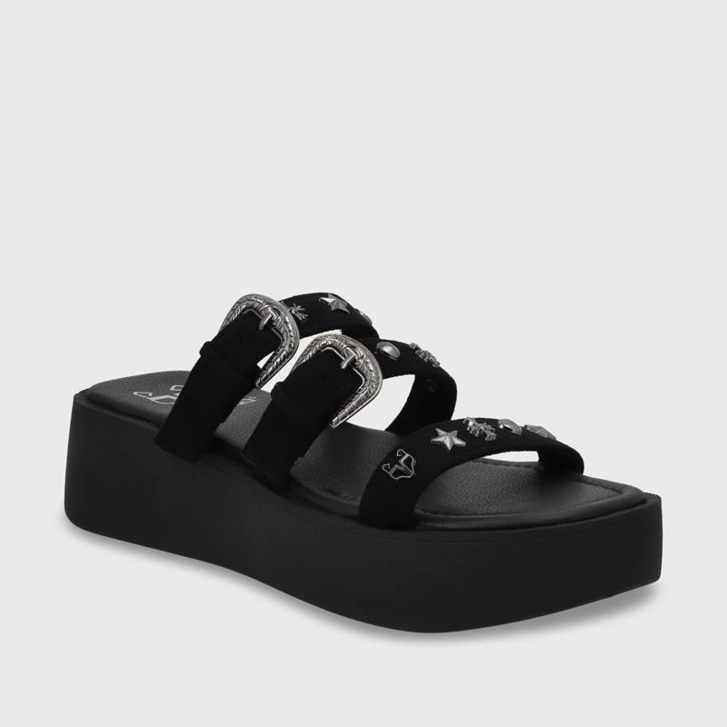 SANDALIA PLATAFORMA NEGRA MUJER GOTTA 53732 - 3