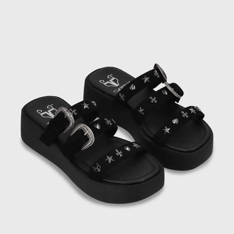SANDALIA PLATAFORMA NEGRA MUJER GOTTA 53732 - 4