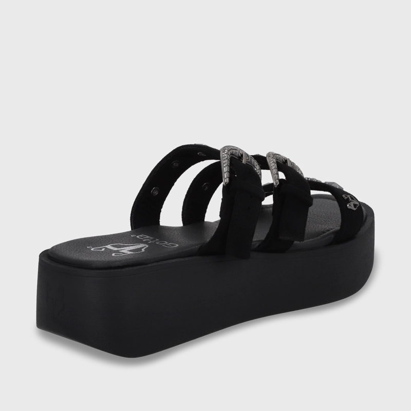 SANDALIA PLATAFORMA NEGRA MUJER GOTTA 53732 - 6