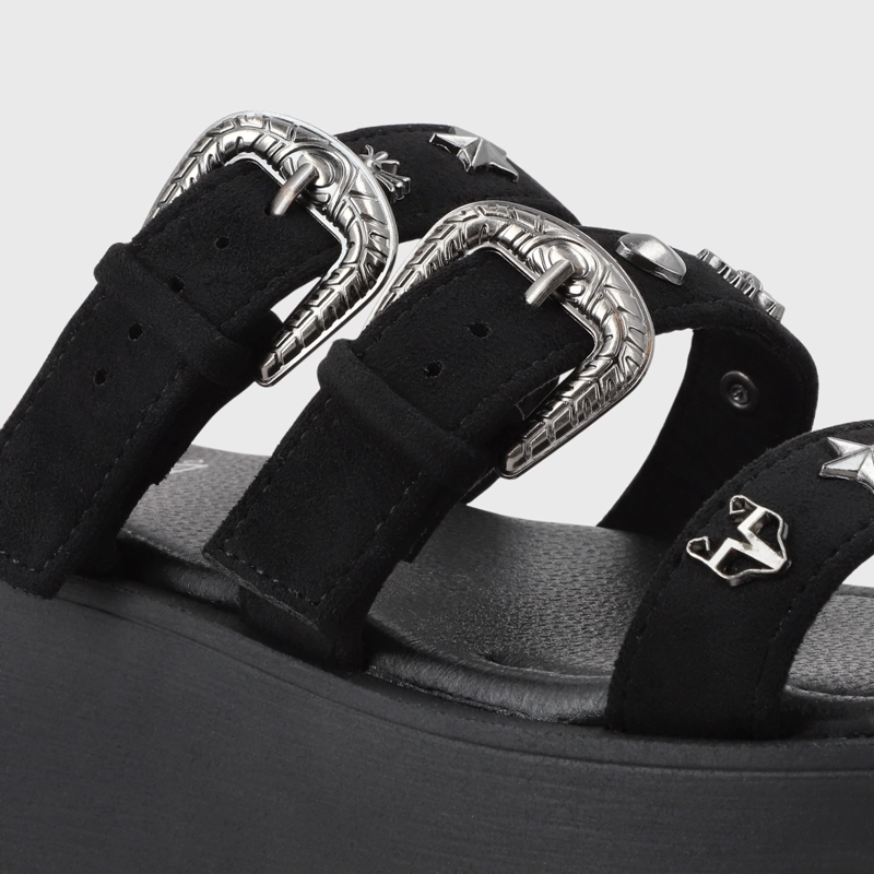 SANDALIA PLATAFORMA NEGRA MUJER GOTTA 53732 - 7