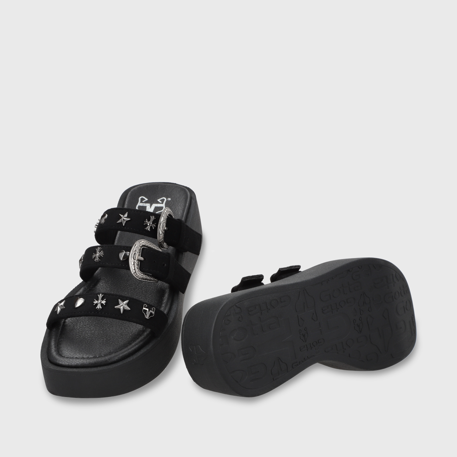 SANDALIA PLATAFORMA NEGRA MUJER GOTTA 53732 - 8