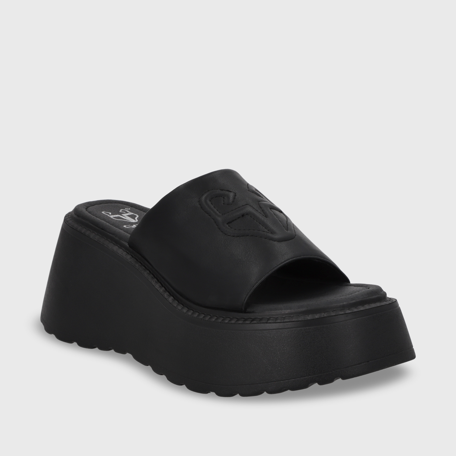 SANDALIA PLATAFORMA NEGRA MUJER 53720 - 3