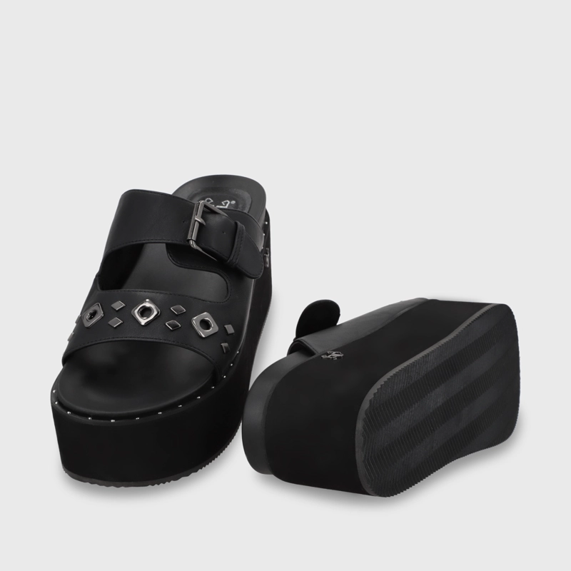 SANDALIA PLATAFORMA MUJER GOTTA NEGRO 1566D - 8