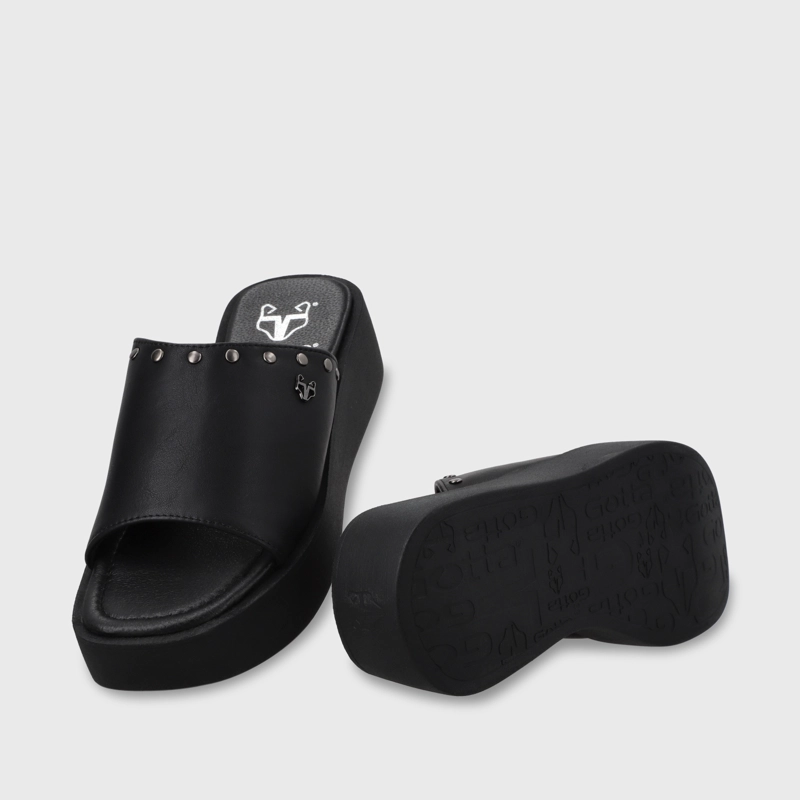 SANDALIA PLATAFORMA MUJER GOTTA NEGRO 53730 - 8