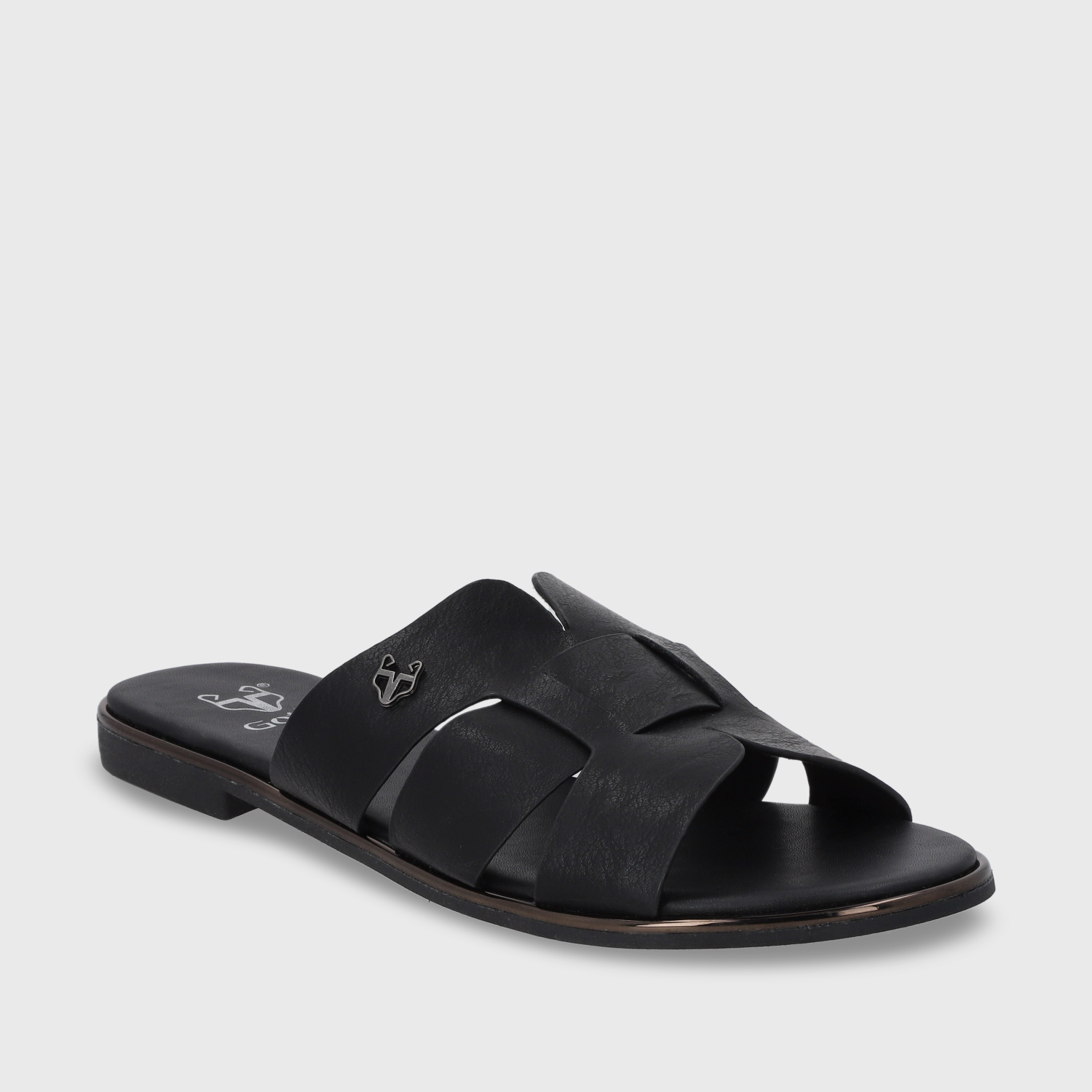 SANDALIA PLANO NEGRO MUJER 55210 - 3
