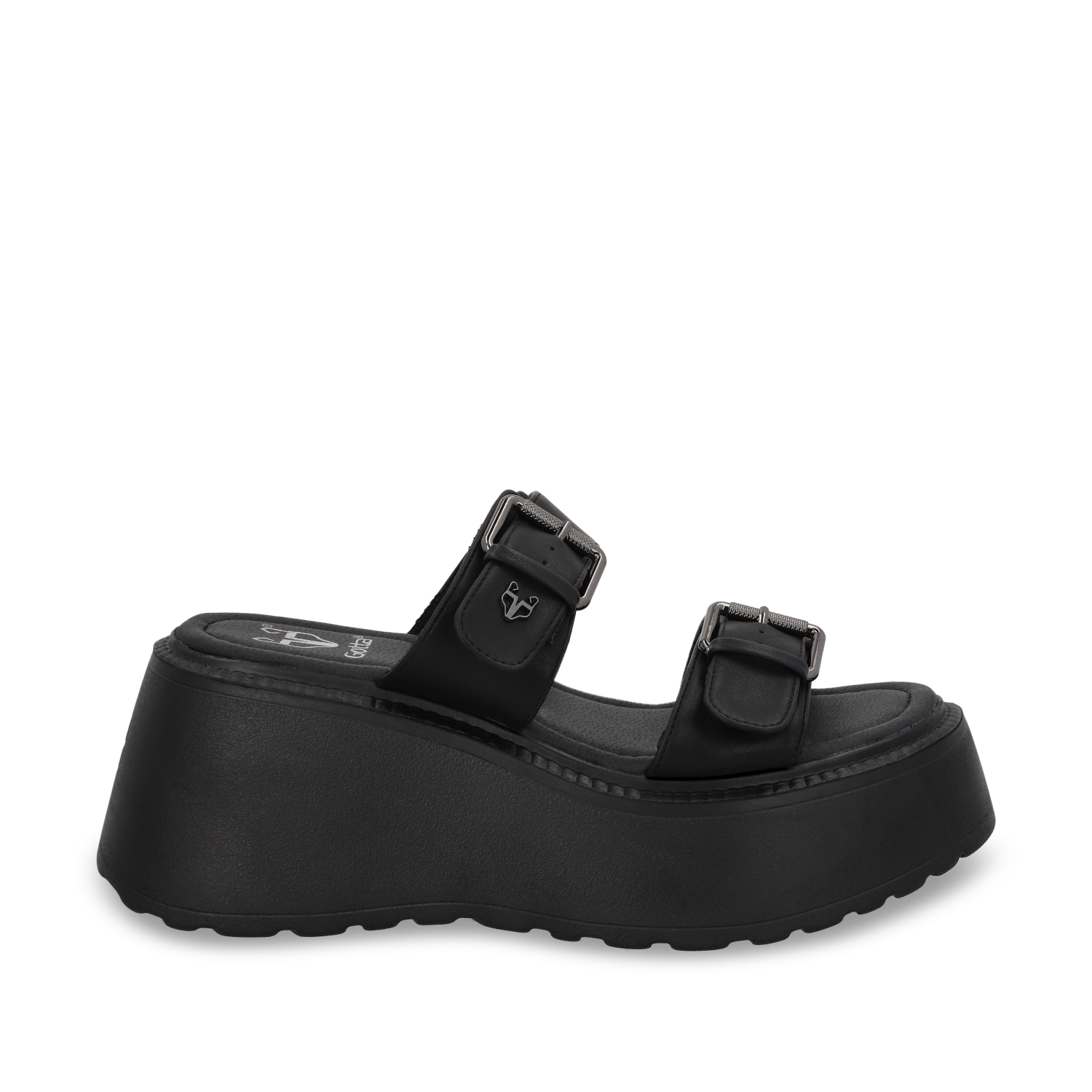 SANDALIA PLATAFORMA NEGRA MUJER 53721 - 1