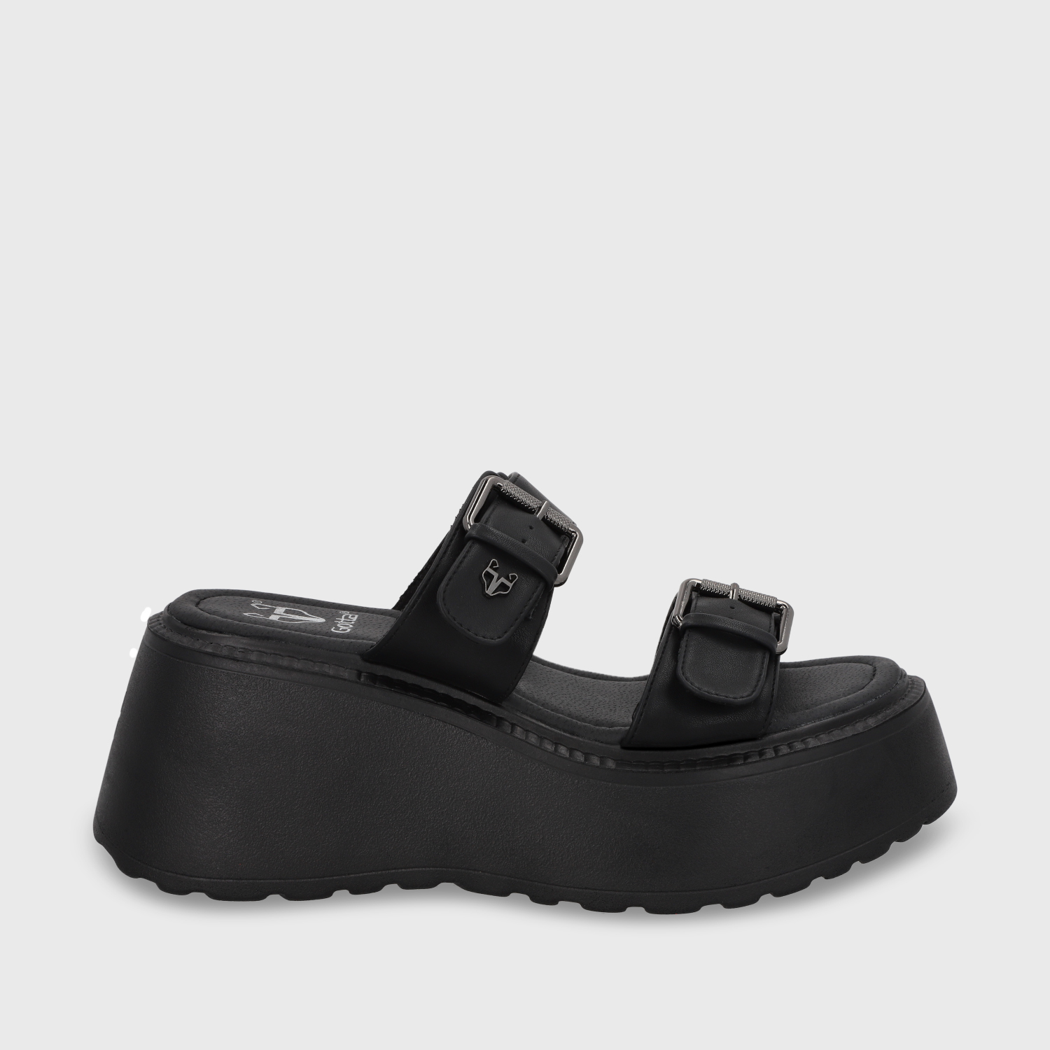 SANDALIA PLATAFORMA NEGRA MUJER 53721 - 2