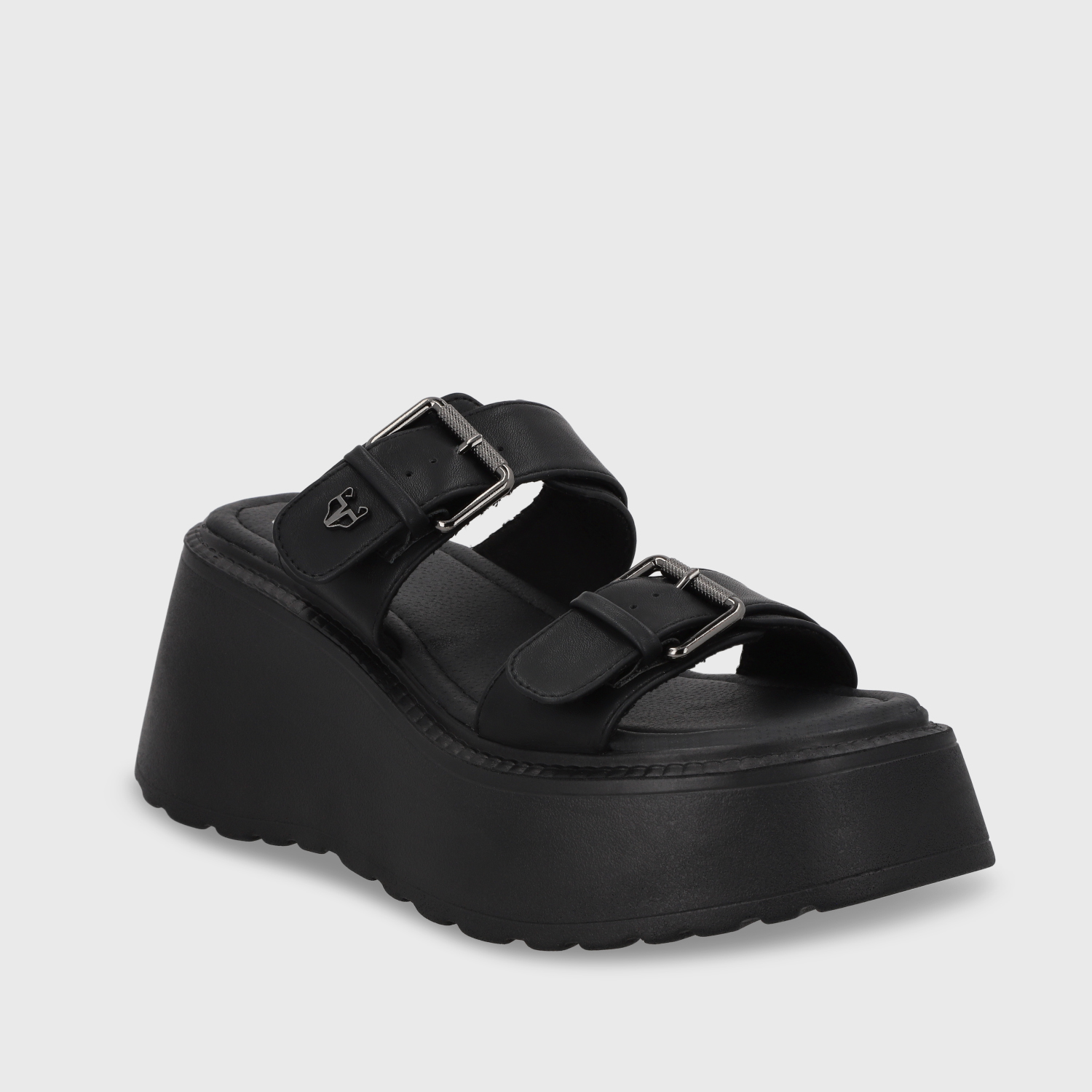 SANDALIA PLATAFORMA NEGRA MUJER 53721 - 3