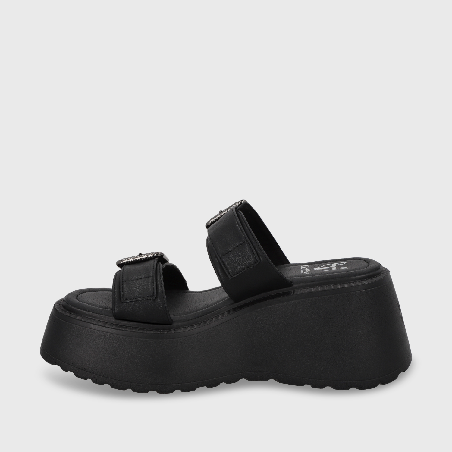 SANDALIA PLATAFORMA NEGRA MUJER 53721 - 5