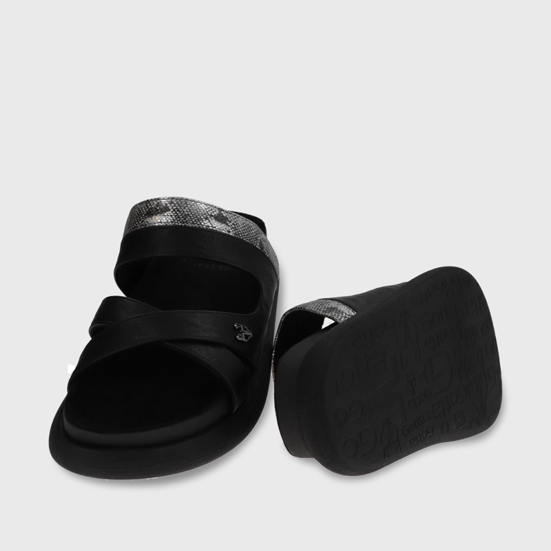 SANDALIA PLANO MUJER GOTTA NEGRO 53700 - 8