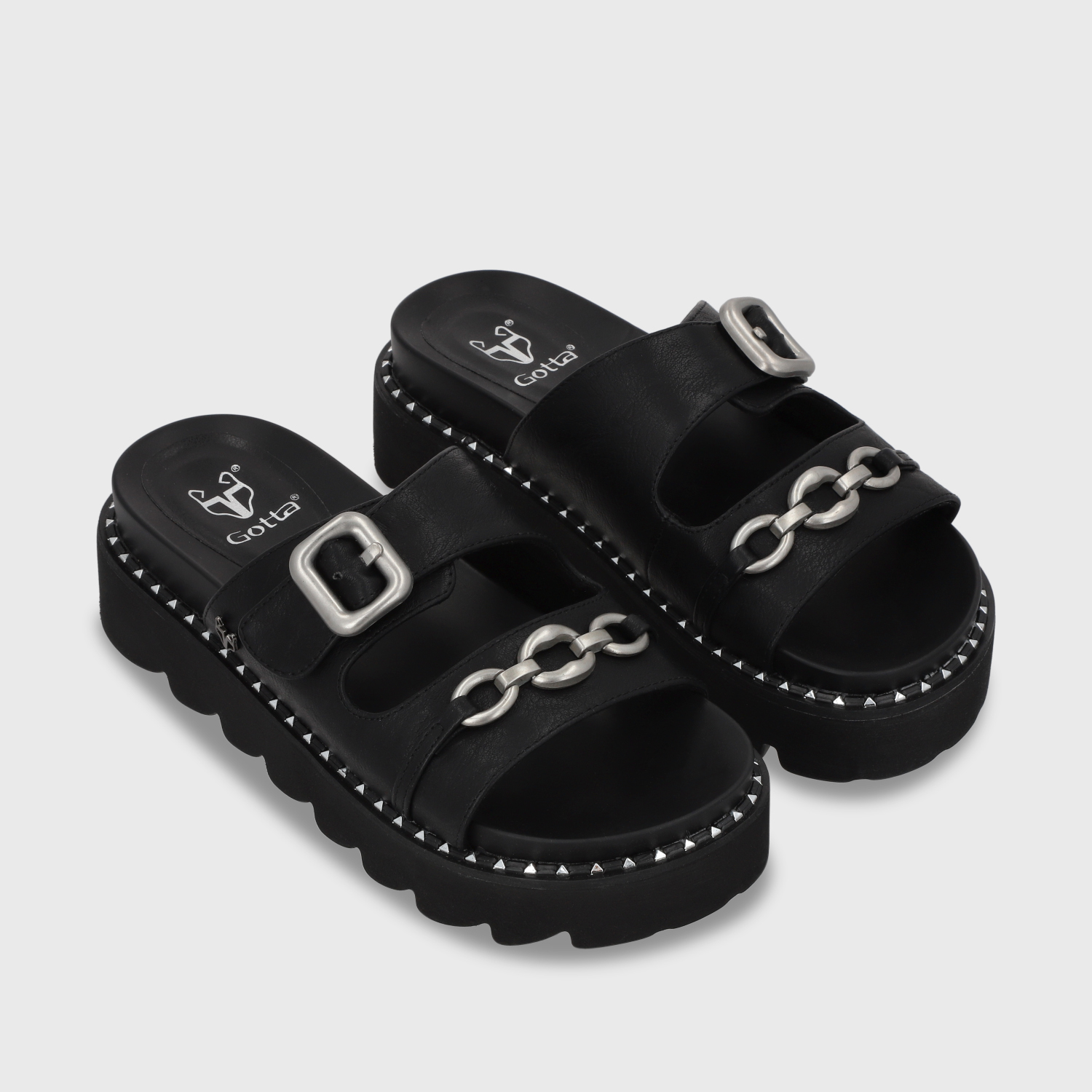 SANDALIA PLANA MUJER GOTTA NEGRA 1573D - 4