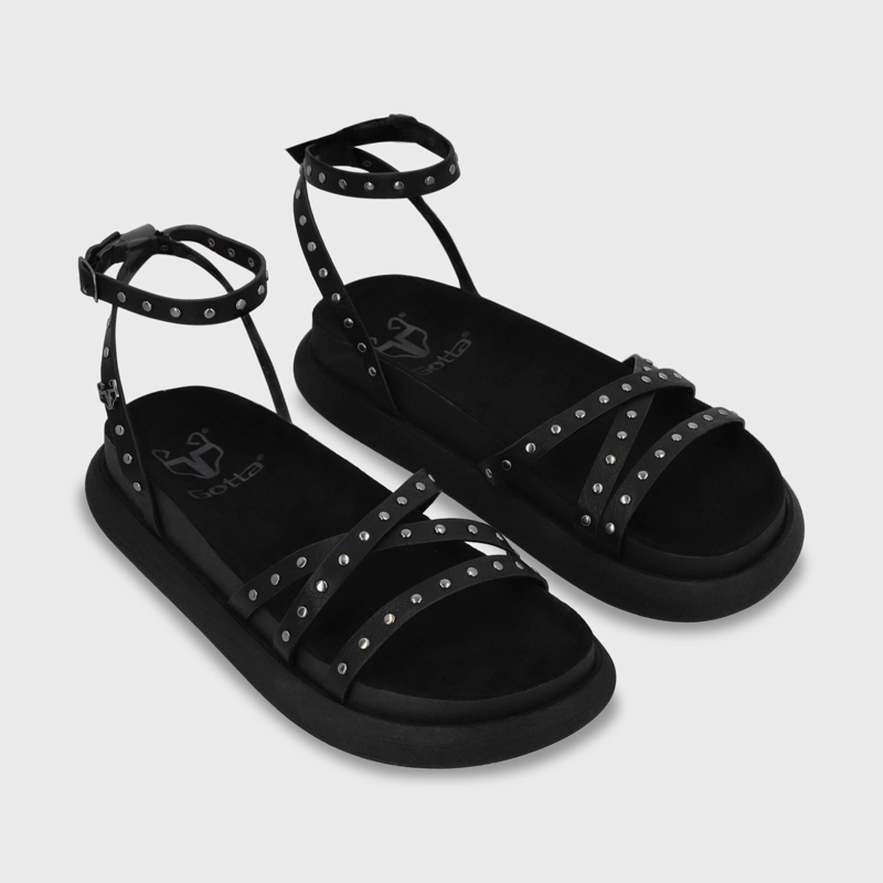 SANDALIA PLANO MUJER GOTTA NEGRO 53703 - 4