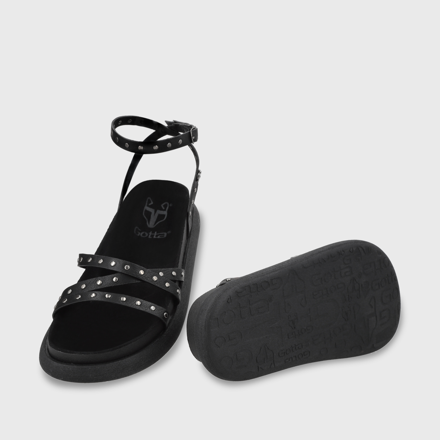 SANDALIA PLANO MUJER GOTTA NEGRO 53703 - 8