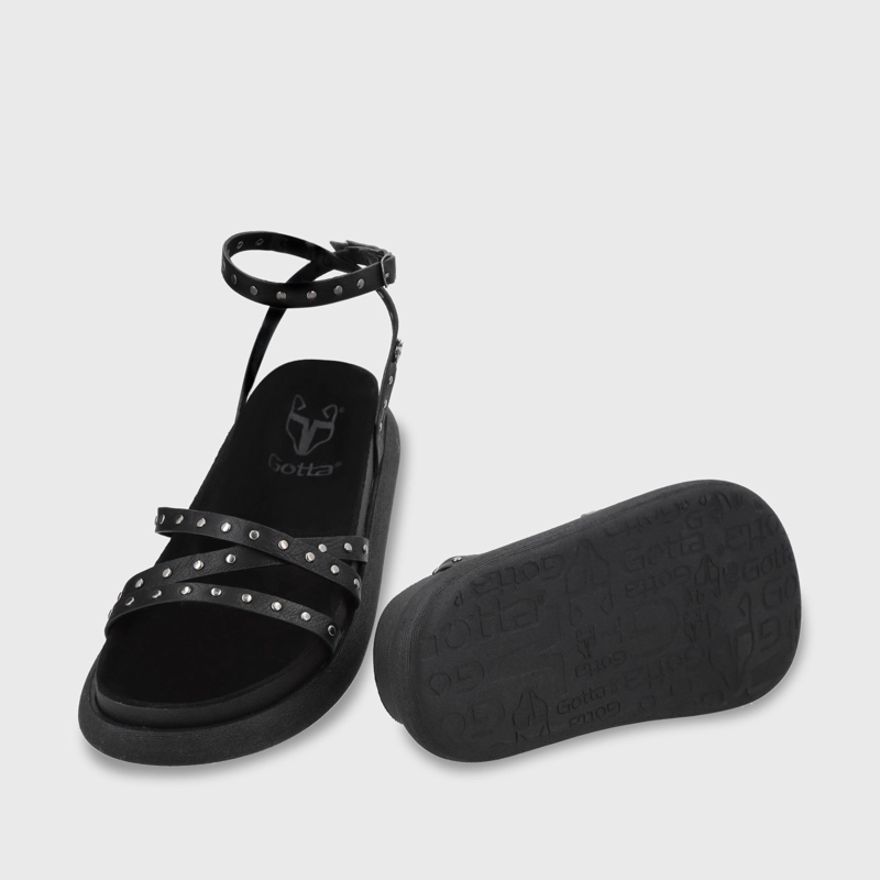 SANDALIA PLANO MUJER GOTTA NEGRO 53703 - 8