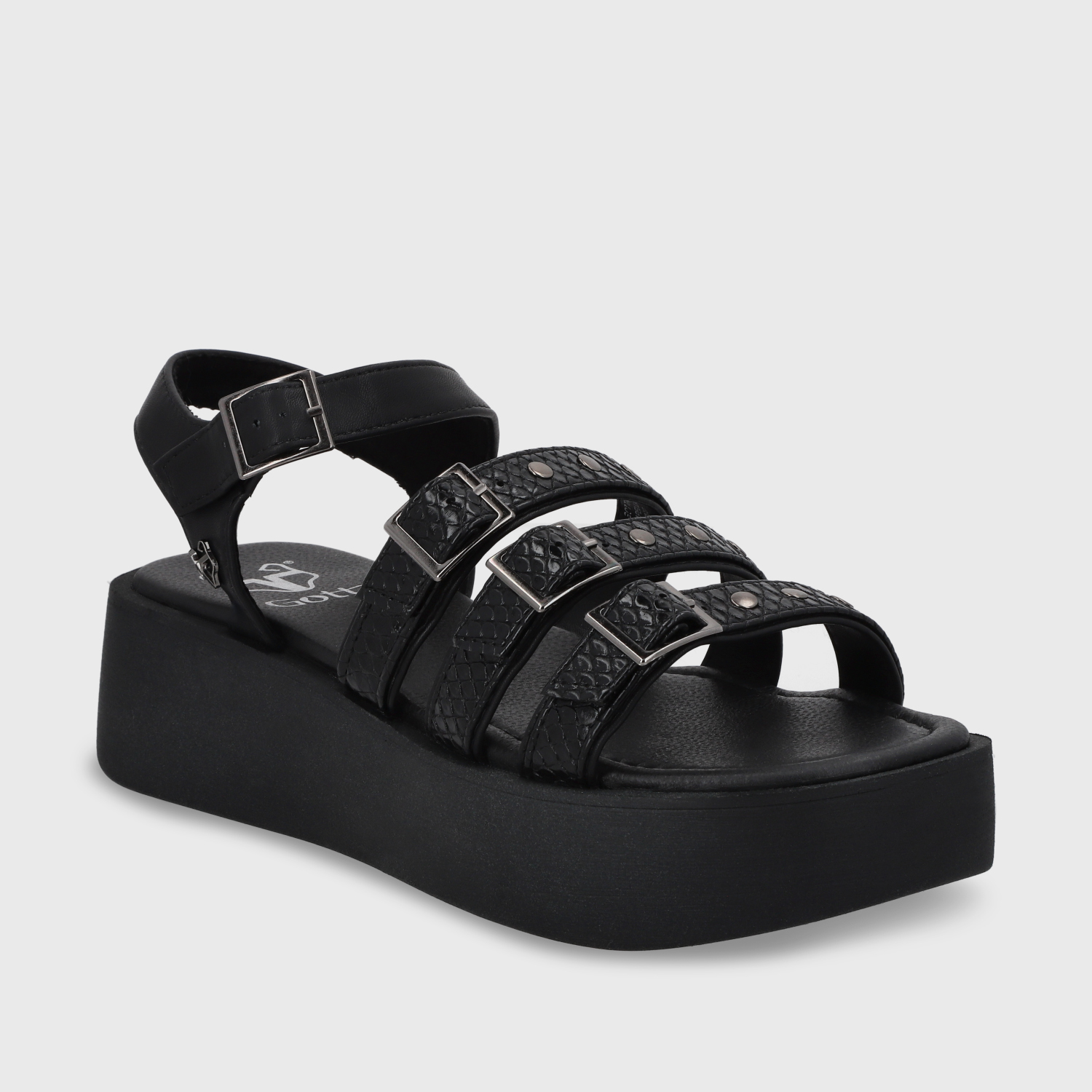 SANDALIA PLATAFORMA MUJER GOTTA NEGRO 53731 - 3