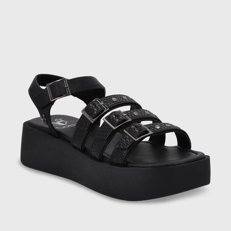 SANDALIA PLATAFORMA MUJER GOTTA NEGRO 53731 - 3