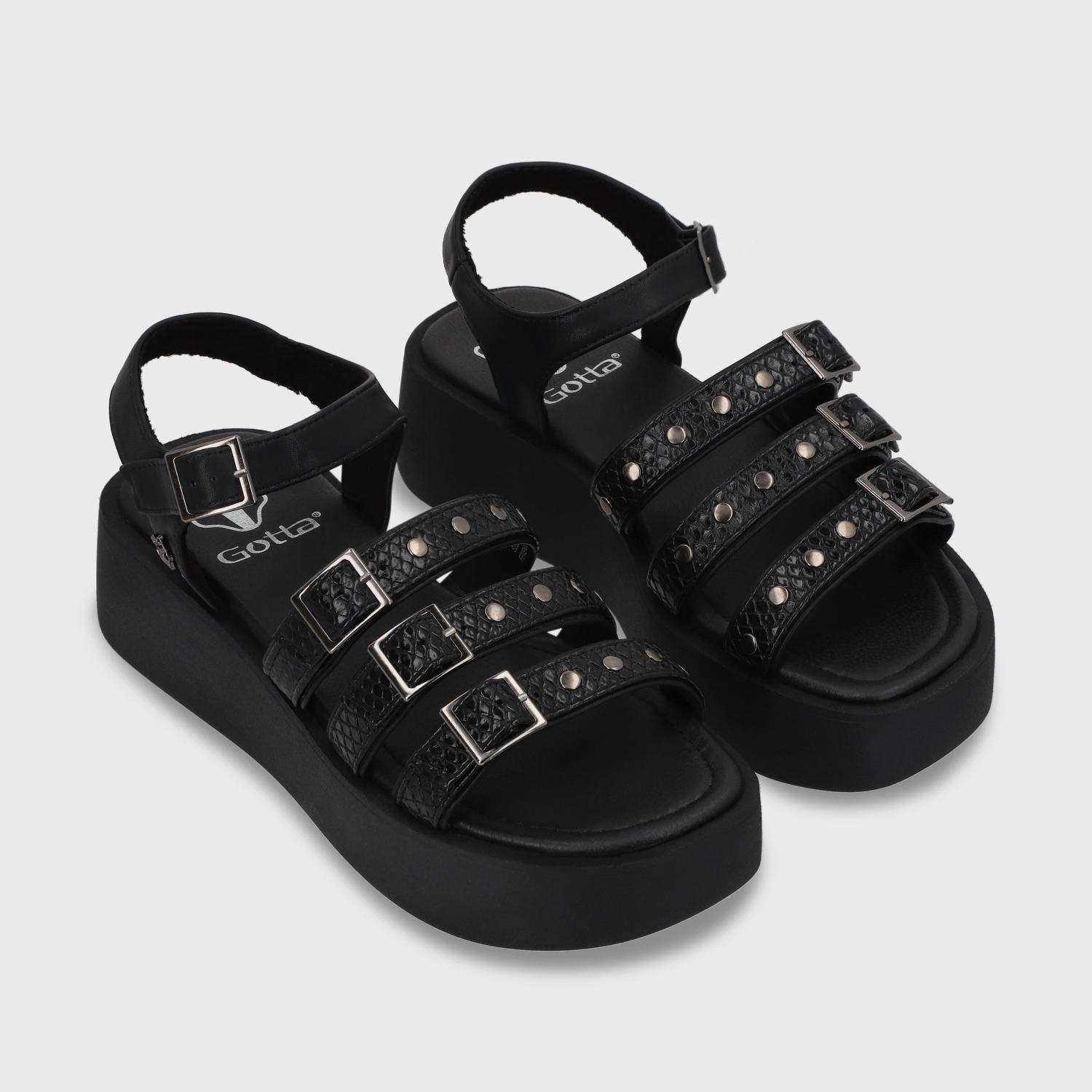 SANDALIA PLATAFORMA MUJER GOTTA NEGRO 53731 - 4