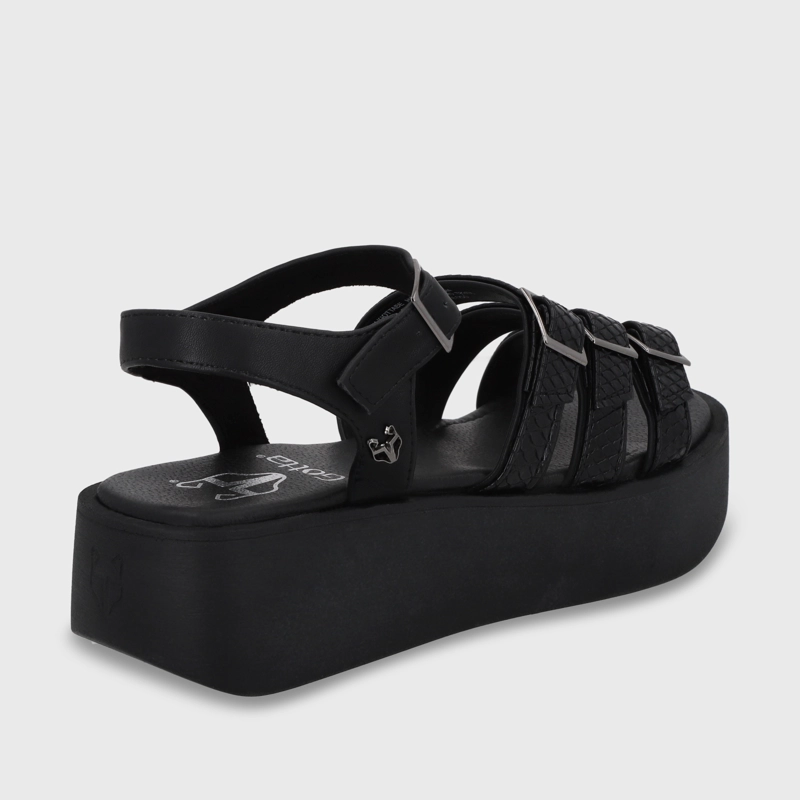 SANDALIA PLATAFORMA MUJER GOTTA NEGRO 53731 - 6