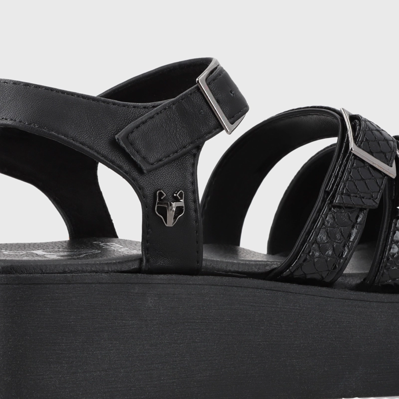 SANDALIA PLATAFORMA MUJER GOTTA NEGRO 53731 - 7