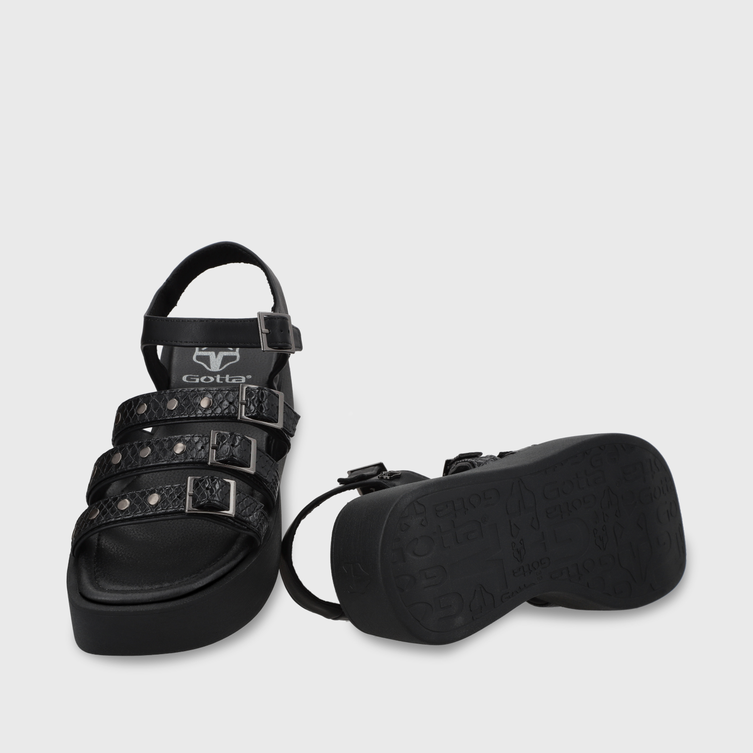 SANDALIA PLATAFORMA MUJER GOTTA NEGRO 53731 - 8