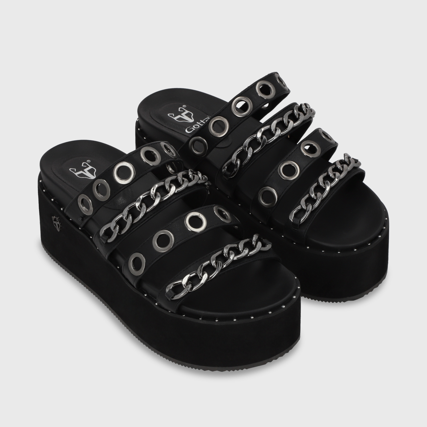 SANDALIA PLATAFORMA NEGRA MUJER GOTTA 1566C - 6