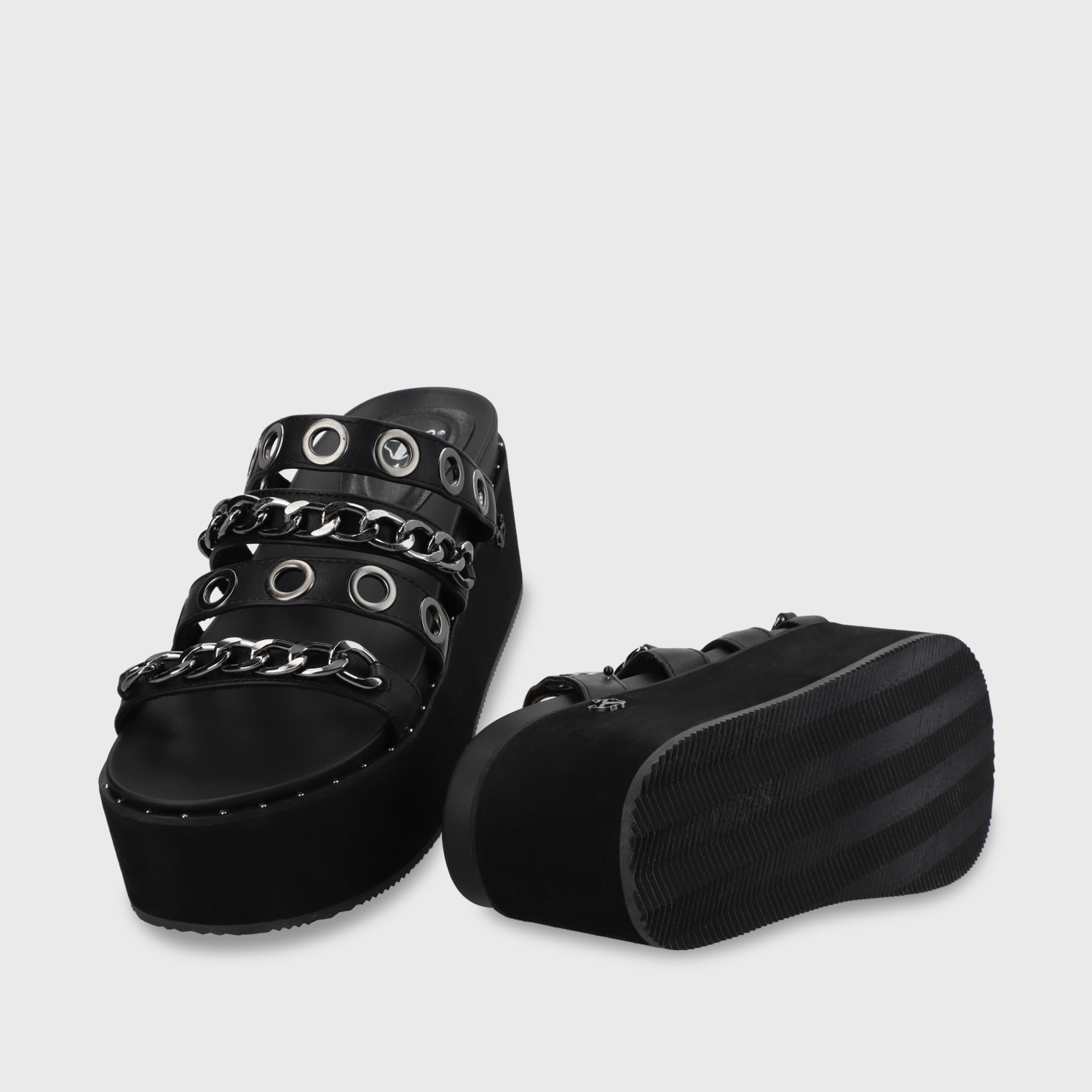SANDALIA PLATAFORMA NEGRA MUJER GOTTA 1566C - 8