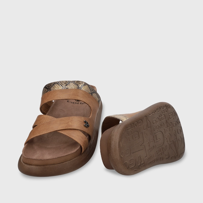 SANDALIA PLANO MUJER GOTTA CAFÉ 53700 - 8