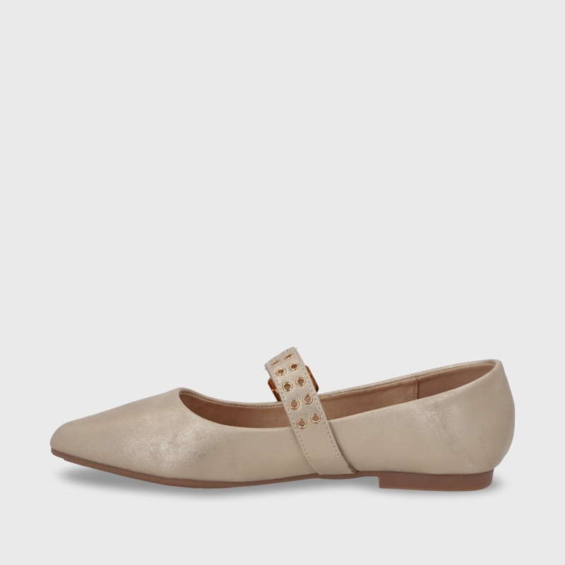 BALLERINA PLANA DORADA MUJER 54011 - 5
